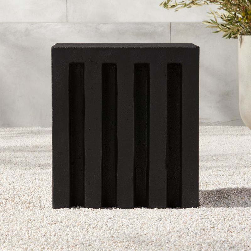 Mikos Black Side Table + Reviews | CB2 | CB2