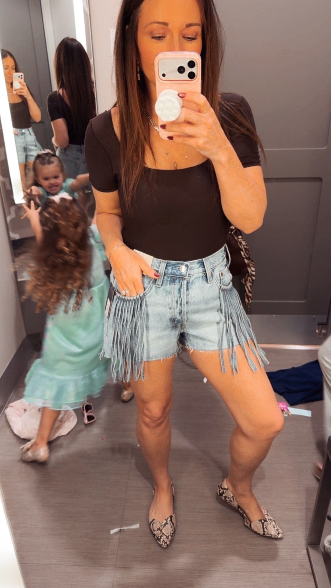 Fringe denim shorts! So cute

#LTKootd #LTKgrwm #LTKSeasonal