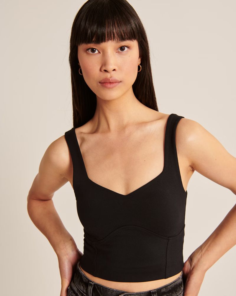 Women's Double-Layered Seamless Fabric Corset Tank | Women's Tops | Abercrombie.com | Abercrombie & Fitch (US)