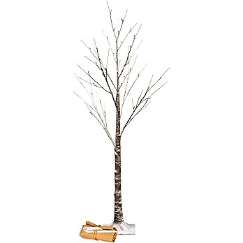 Vickerman 4' Brown Frosted Twig Tree, Warm White 3mm Wide Angle LED Lights | Amazon (US)
