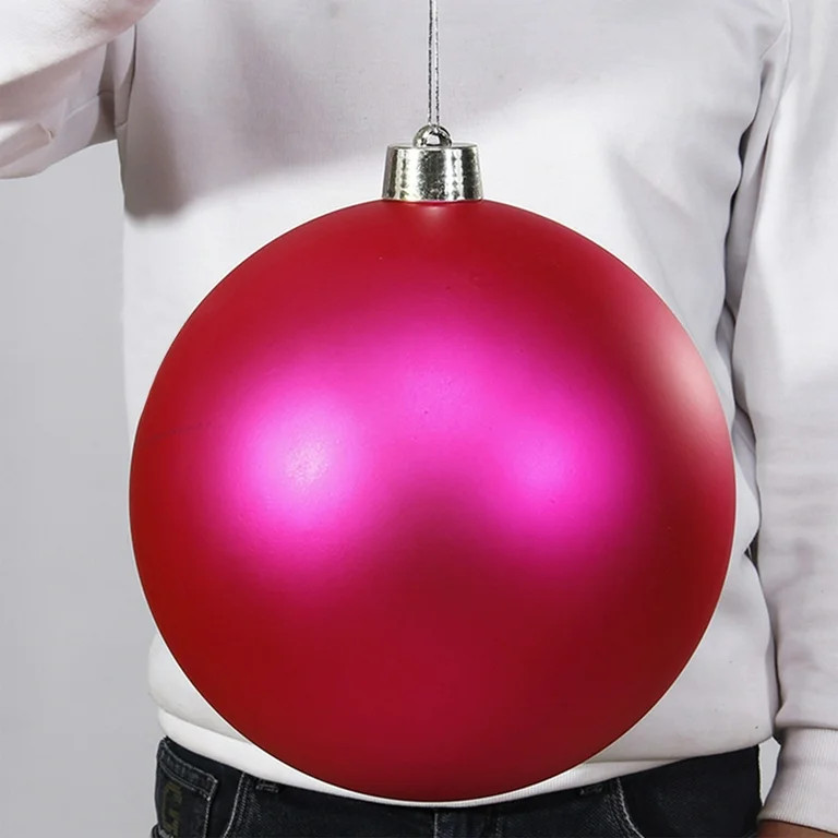 Christmas Ornaments Balls 7.87in Large Christmas Decorations Xmas Tree Shatterproof Big Hot Pink ... | Walmart (US)