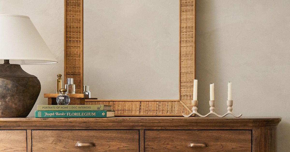 Perry Rattan Mirror | Magnolia