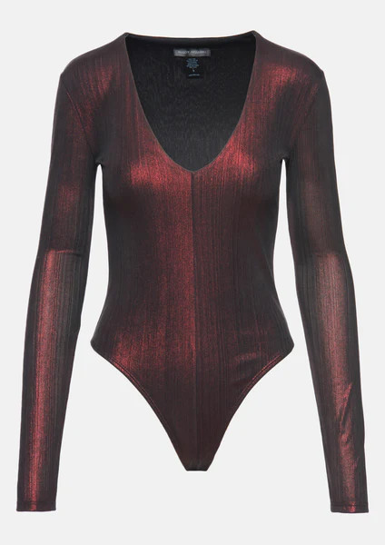 Tall Long Sleeve Plunge Bodysuit | Branded Online- Alloy Apparel