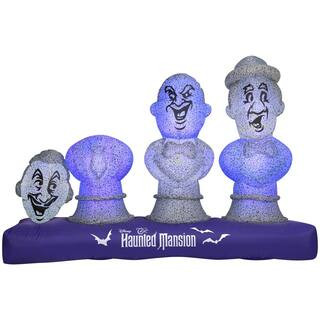 Disney 66.14 in. H x 96.06 in. W x 27.6 in. L Halloween Haunted Mansion Scene with Music and Sync... | The Home Depot