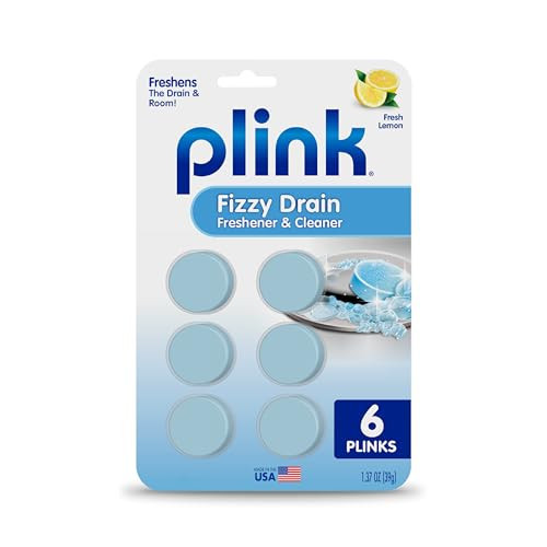 Plink Fizzy Drain Freshener and Cleaner, Prevents Clogs and Removes Odors in Household Sinks, Lemon Scent, 6-Pack | Amazon (US)