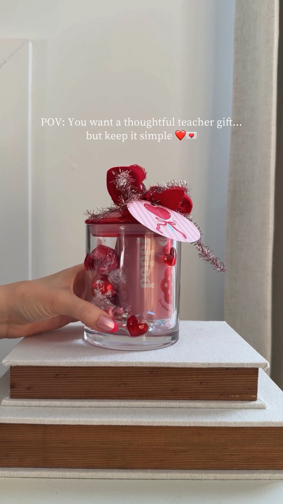 Can’t go wrong using this cute $5 jar as a gift holder! ❤️ perfect teacher or friend valentines gift idea! 

#LTKHome #LTKSeasonal