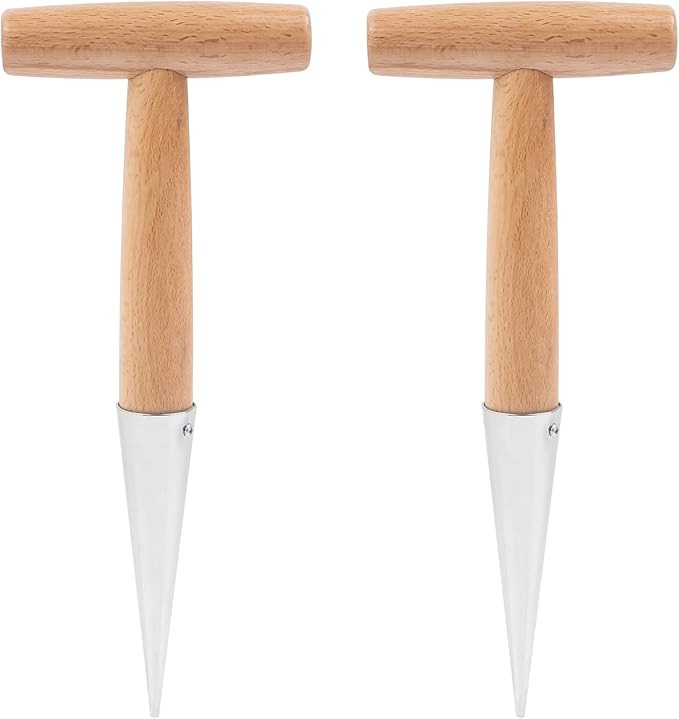 2 PCS Stainless Steel Dibbler with Long Wooden Handle, 11 x 4.5 Inch Hand Dibber Garden Tool, See... | Amazon (CA)