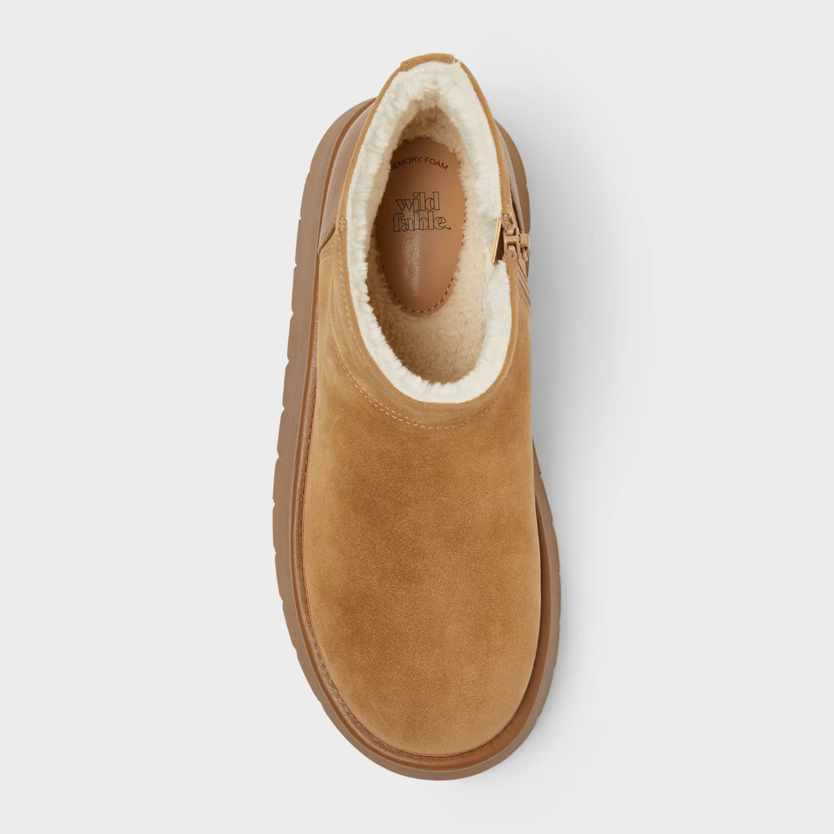 Women’s Missy Faux Suede Boots with Memory Foam Insole - Wild Fable™ Chestnut | Target