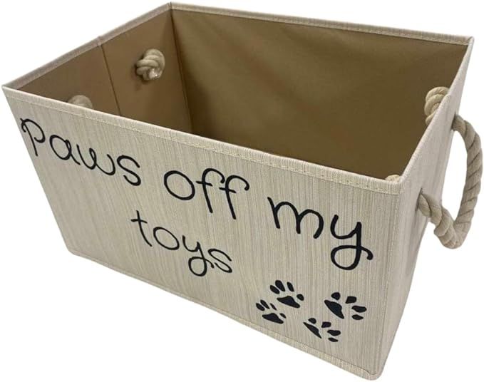 Storage Bin for Dog Toys | Medium size dog toy storage | Dog Toy Organizer for Chew Toys, Balls, ... | Amazon (US)
