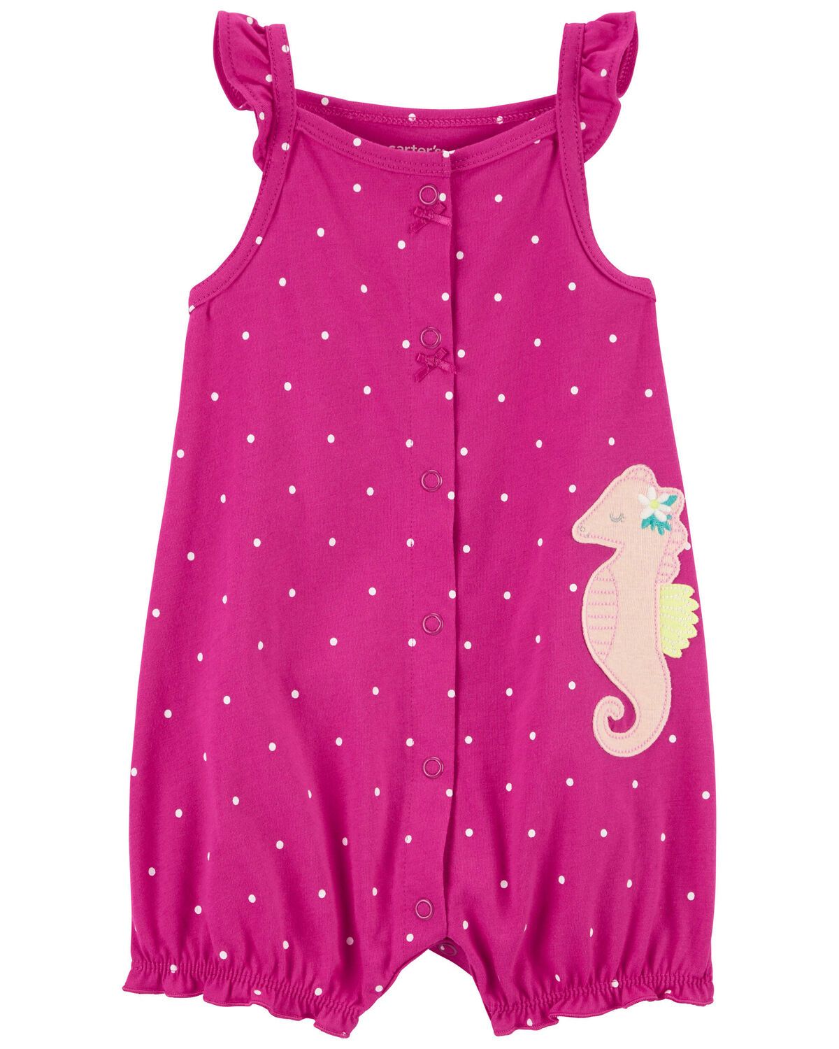 Baby Seahorse Snap-Up Cotton Romper | Carter's