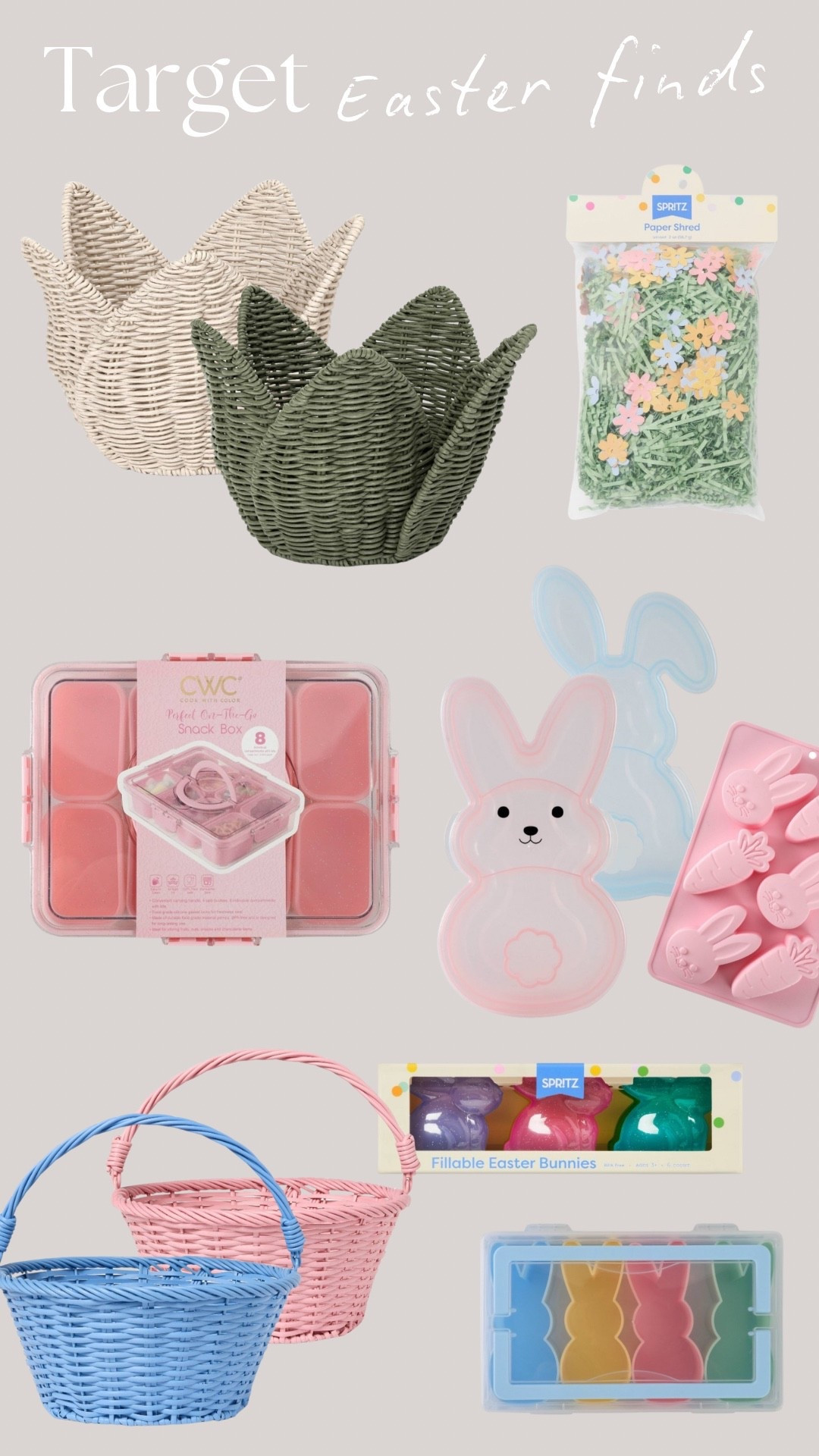 Easter finds 🐇🐣💛 @Target 




#easterfinds #easterbasket #tulipbasket #bunnies #easter #target #snackbox #eastergrass 