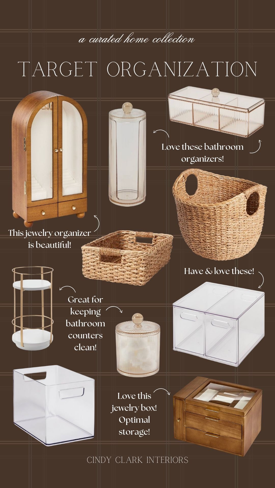 The cutest storage solutions for those wanting to organize and declutter this new year! I love this arched armoire style jewelry box. The prettiest mix of wicker and acrylic organization solutions. 

#LTKHome