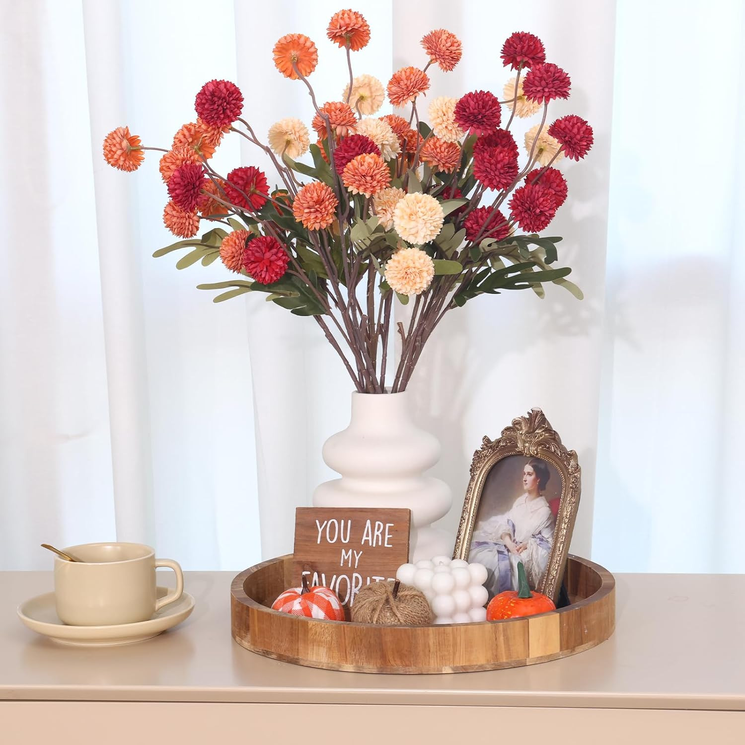 CEWOR 10pcs Fall Artificial Flowers for Vase, Fake Flowers for Autumn Table Centerpieces Decor, A... | Amazon (US)