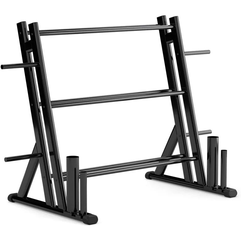 Cozy Castle 3 Tier Dumbbell Rack, Weight Rack for Dumbbells Equipped with 4 Barbell Holders of 2 ... | Walmart (US)
