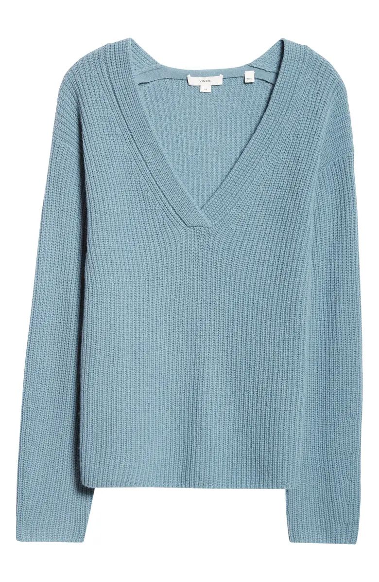 Vince Shaker Stitch V-Neck Wool & Cashmere Sweater | Nordstrom | Nordstrom