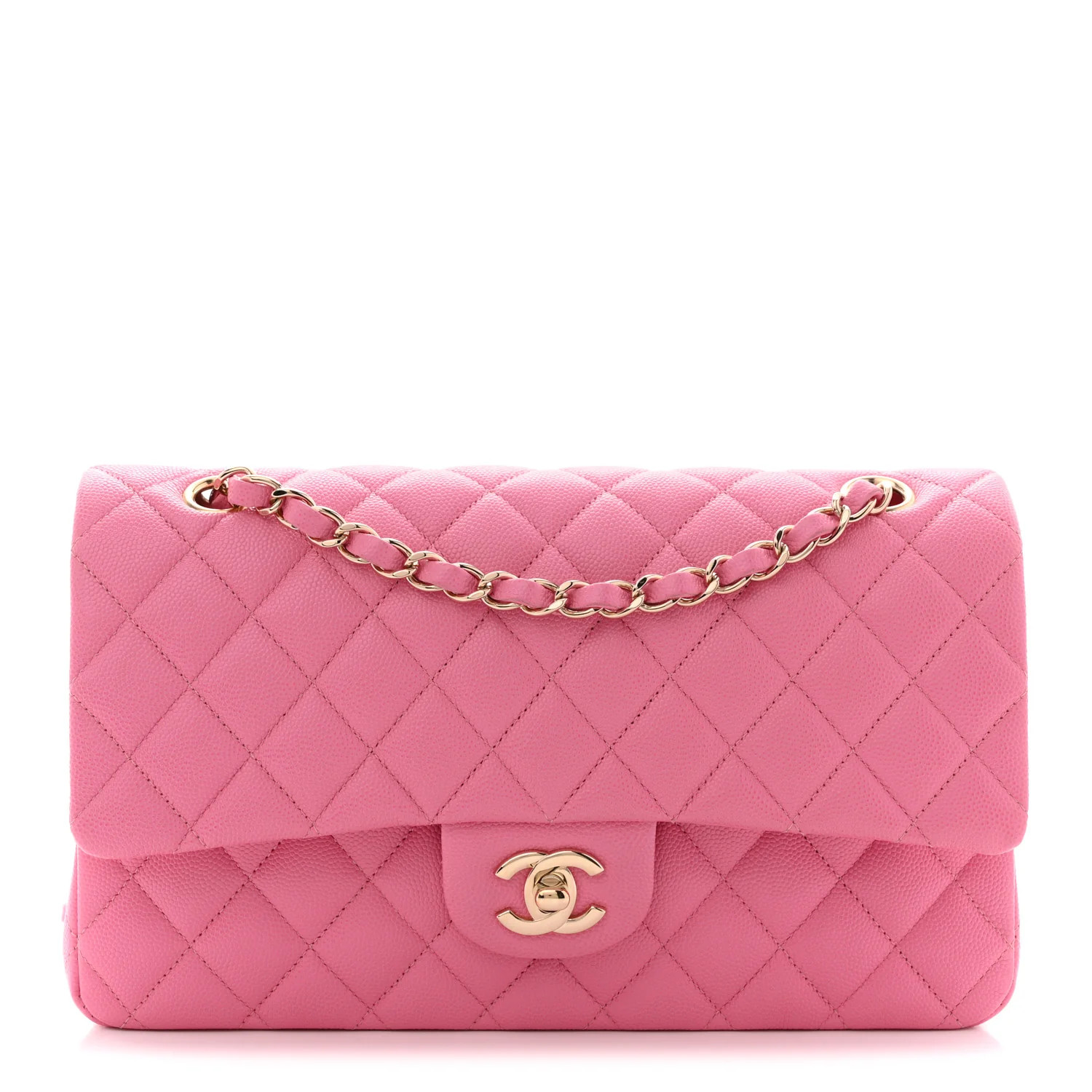 Chanel Caviar Quilted Medium Double Flap Pink 1873884 | FASHIONPHILE (US)