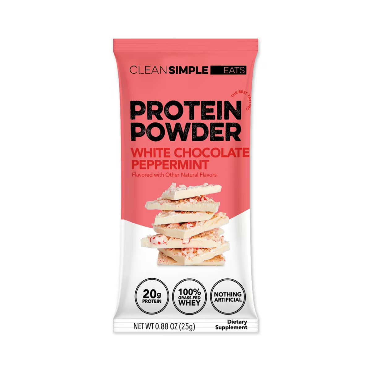 Clean Simple Eats Protein Powder - White Chocolate Peppermint - Whey Protein Isolate - 0.88oz | Target