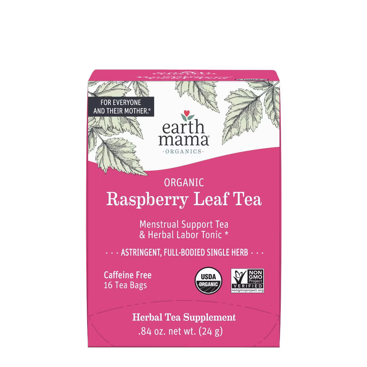 Earth Mama Organic Raspberry Leaf Tea for Labor Prep and Menstrual Support - 0.84oz/16ct | Target