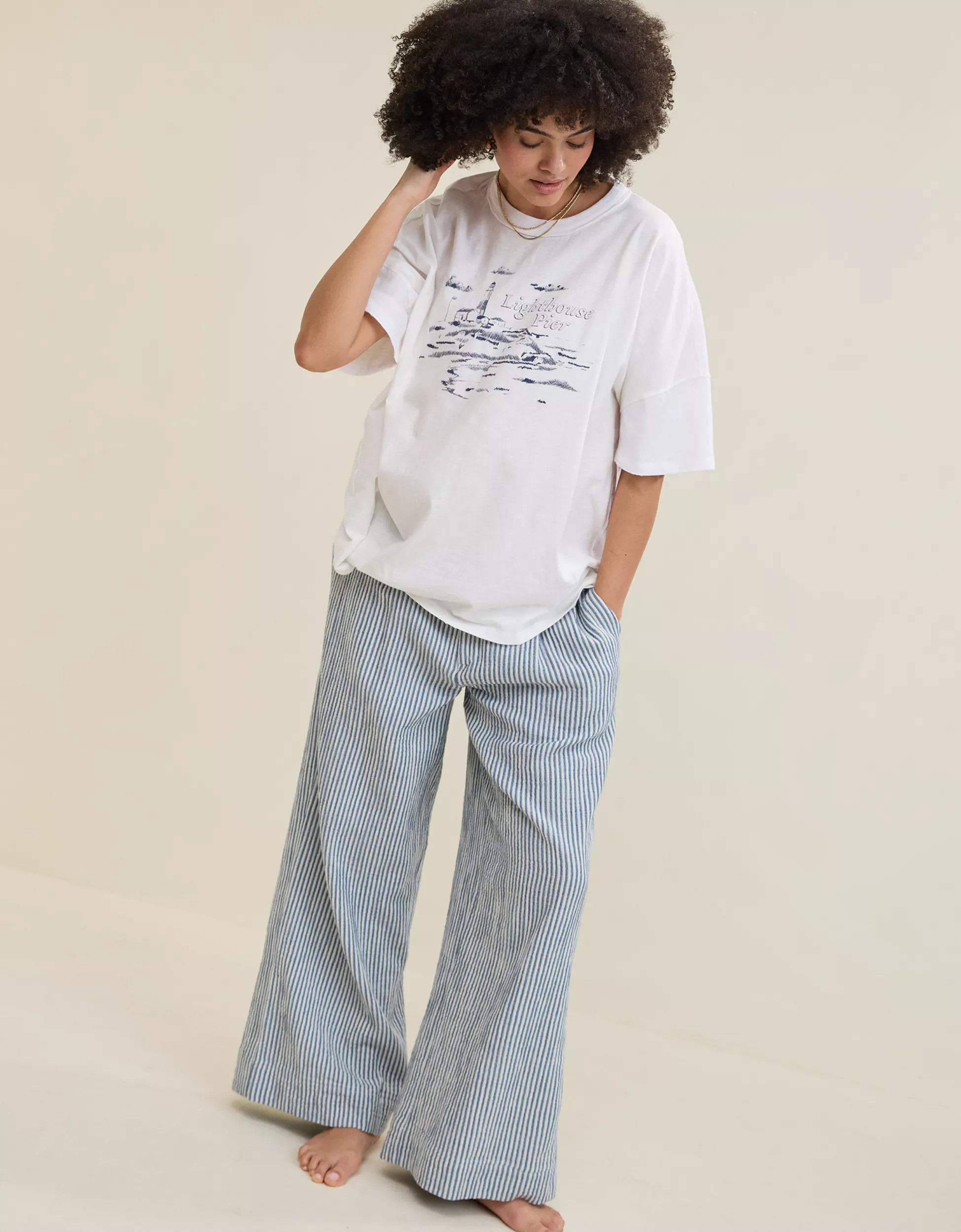 Aerie Oversized Crew Boyfriend T-Shirt | Aerie