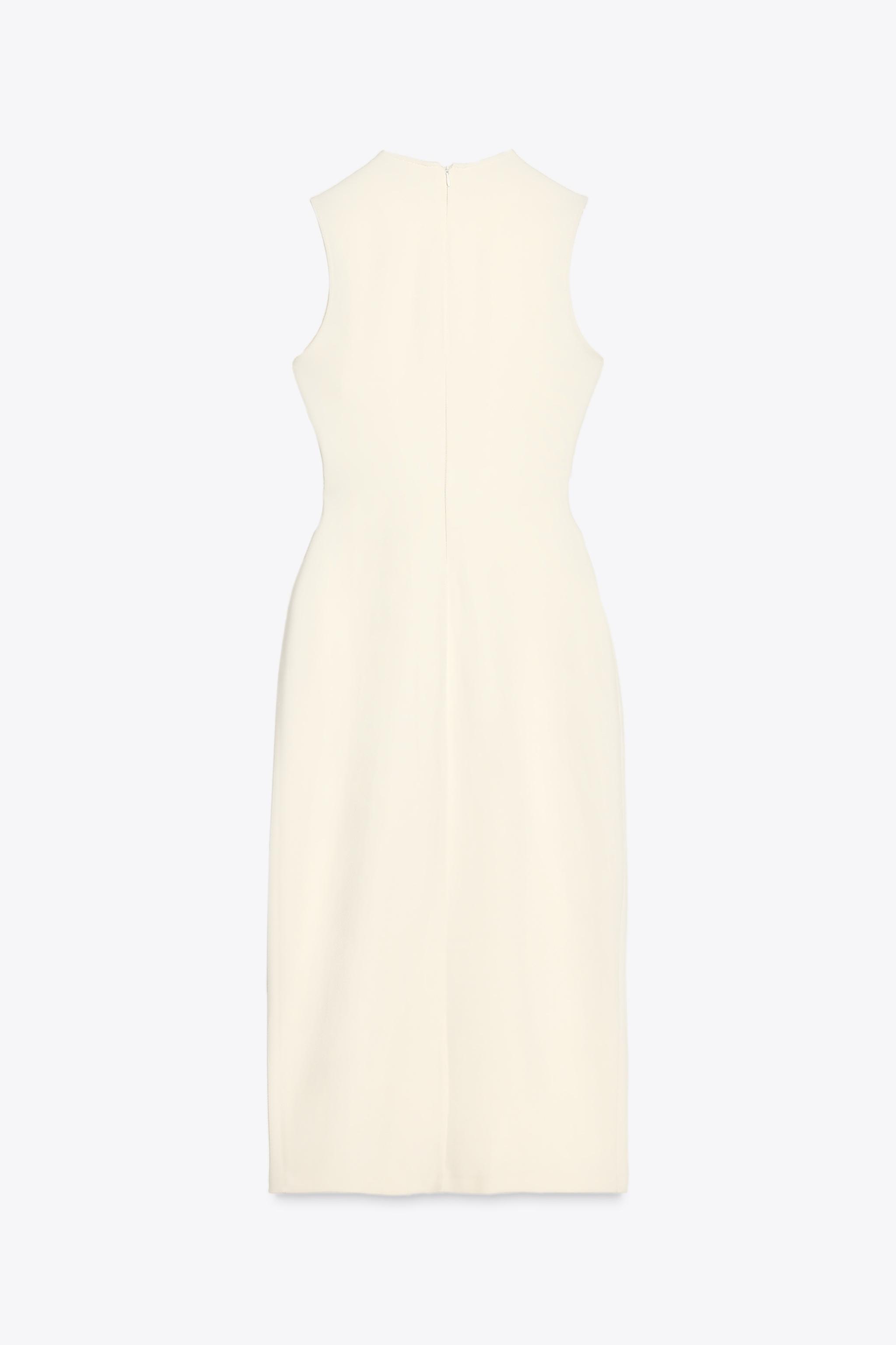 BELTED CREPE MIDI DRESS | Zara US