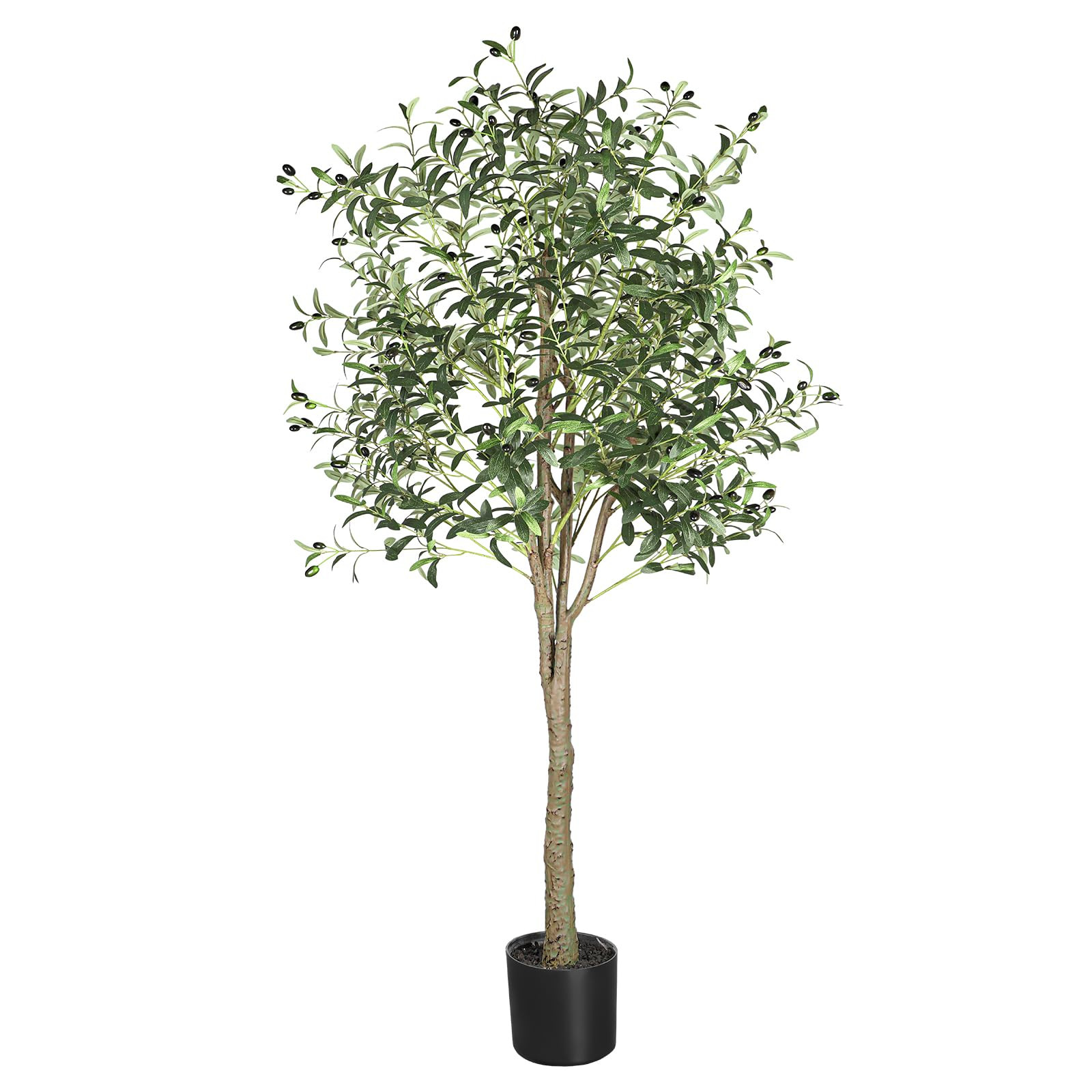 YOLEO 6FT Artificial Olive Tree Faux Silk Olive Plant with Lifelike Leaves Fake Tree for Home Off... | Amazon (UK)