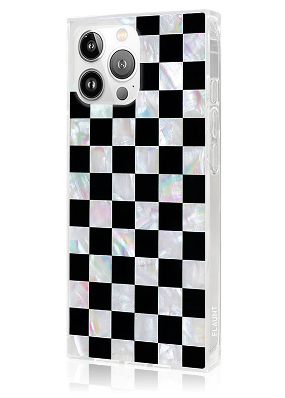 SQUARE® Checkered Mother of Pearl iPhone Case | FLAUNT