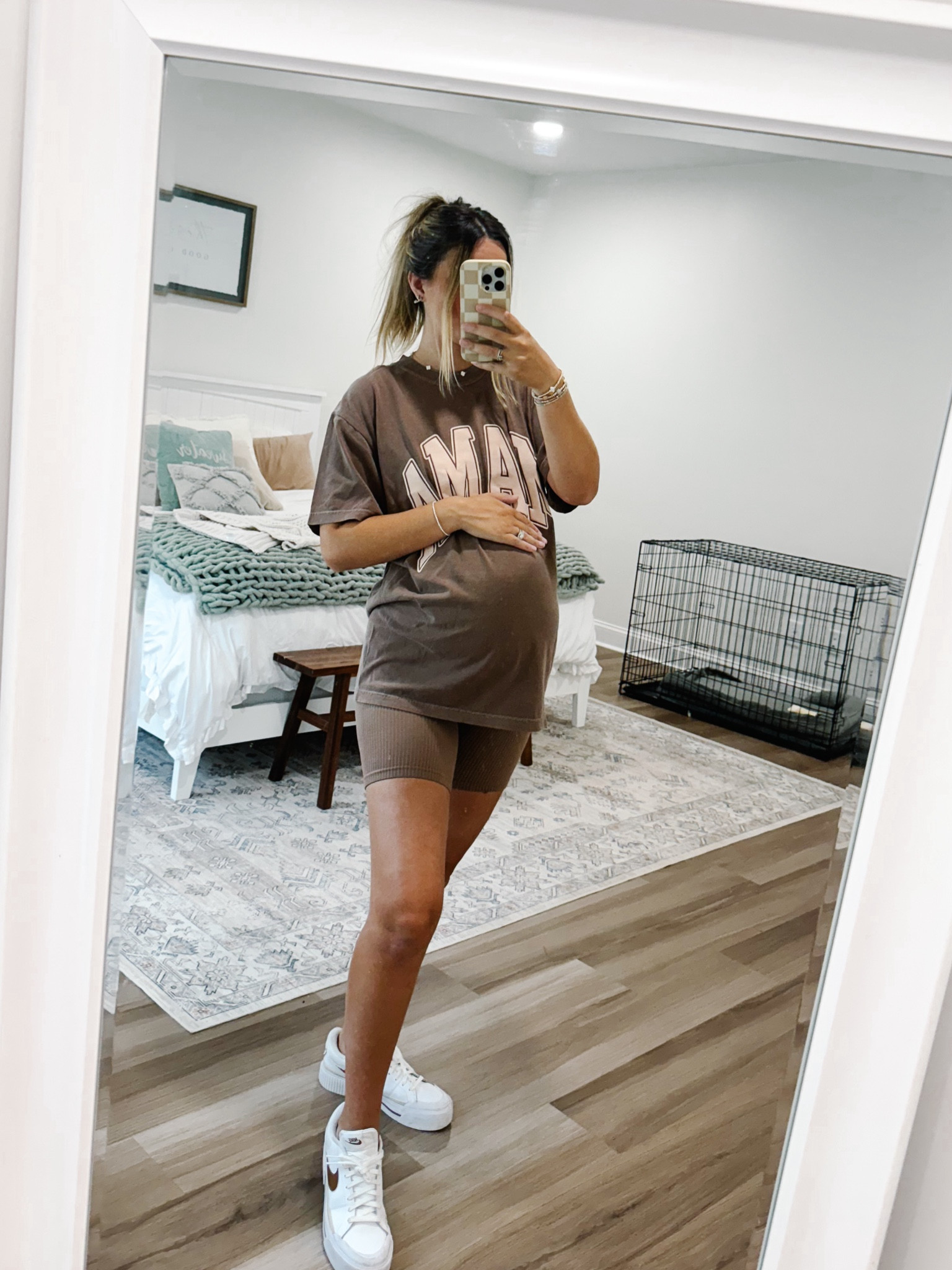 Pregnancy outfit of the day! Mom fit. Mom outfit. Mama tee. Fall outfit. Fall mama outfit  

#LTKBump #LTKFindsUnder50 #LTKStyleTip