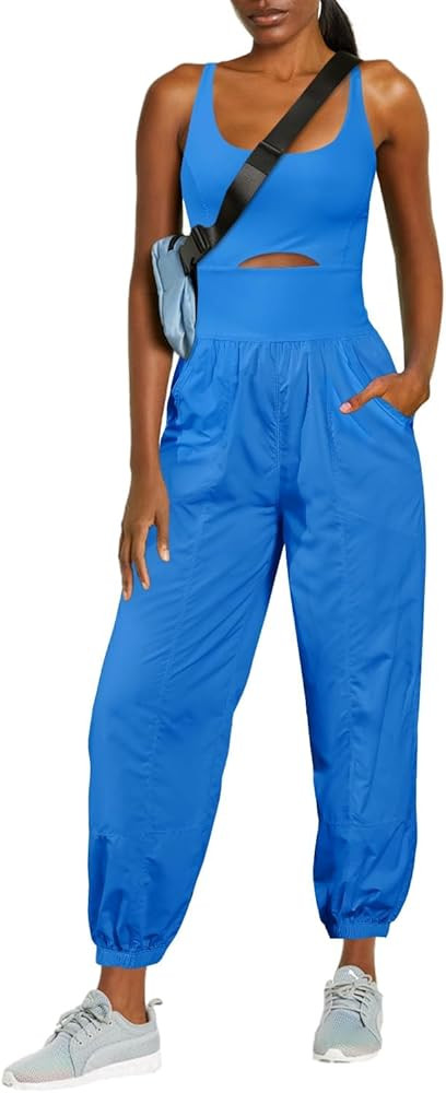 ReachMe Womens Running Onesie Workout Rompers Hiking Romper Outfits One Piece Workout Jumpsuits w... | Amazon (US)
