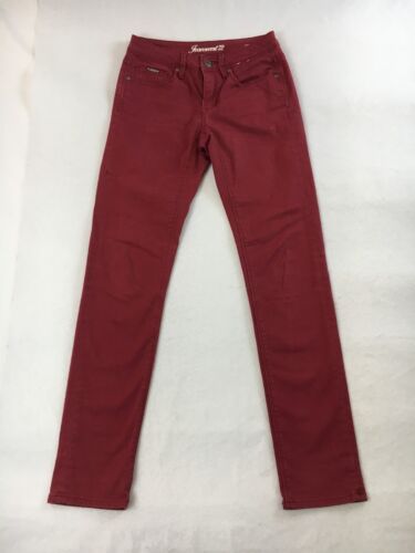 Jeanswest womens jeans 8 red maroon denin straight super skinny stretch cotton S | eBay AU