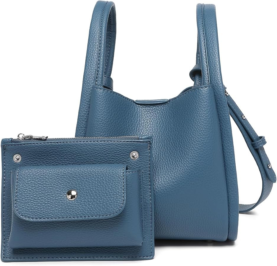Mini PU Bucket Bag Crossbody Purse Magnetic Closure | Amazon (US)
