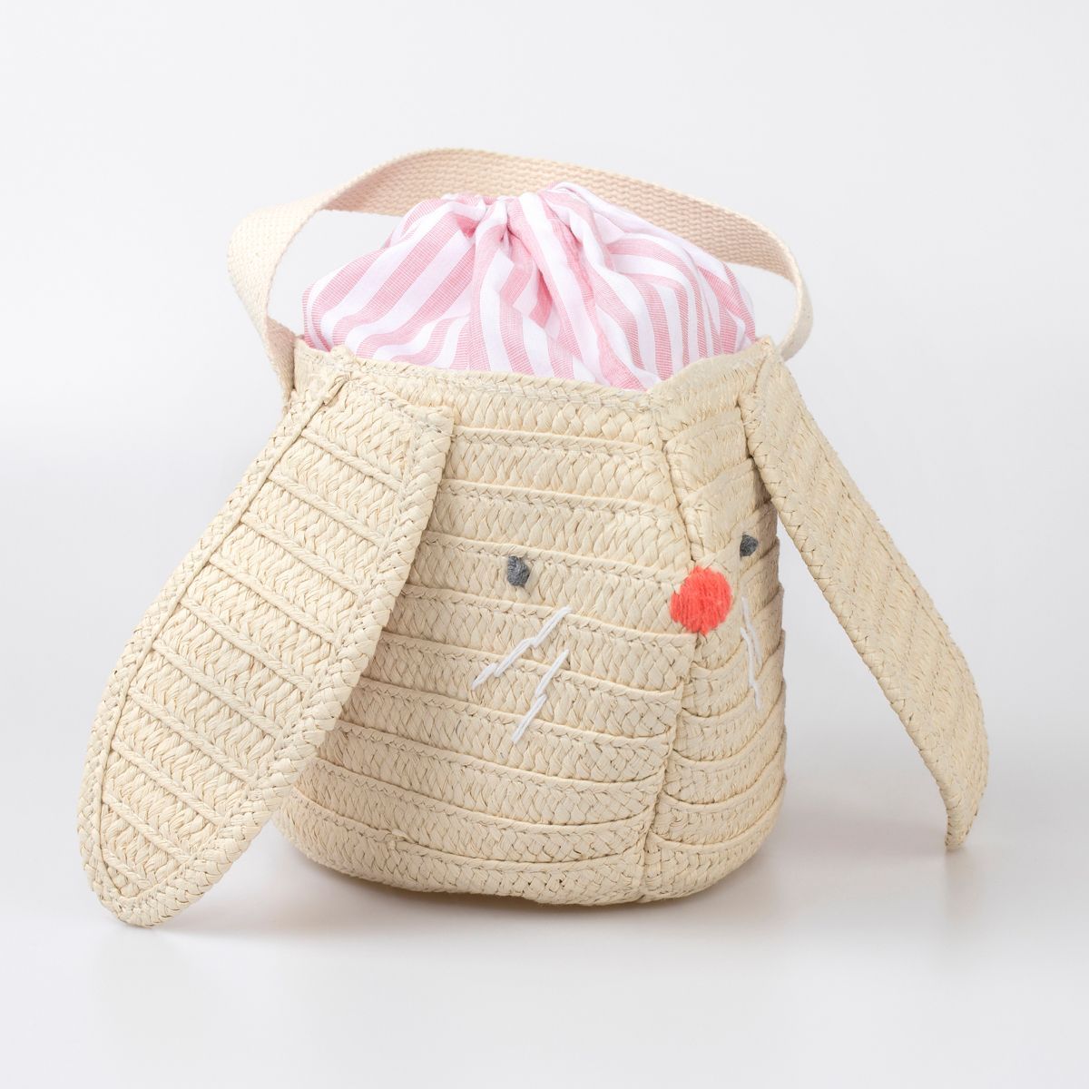 Meri Meri Stripy Ear Bunny Basket Bag (Pack of 1) - Easter | Target