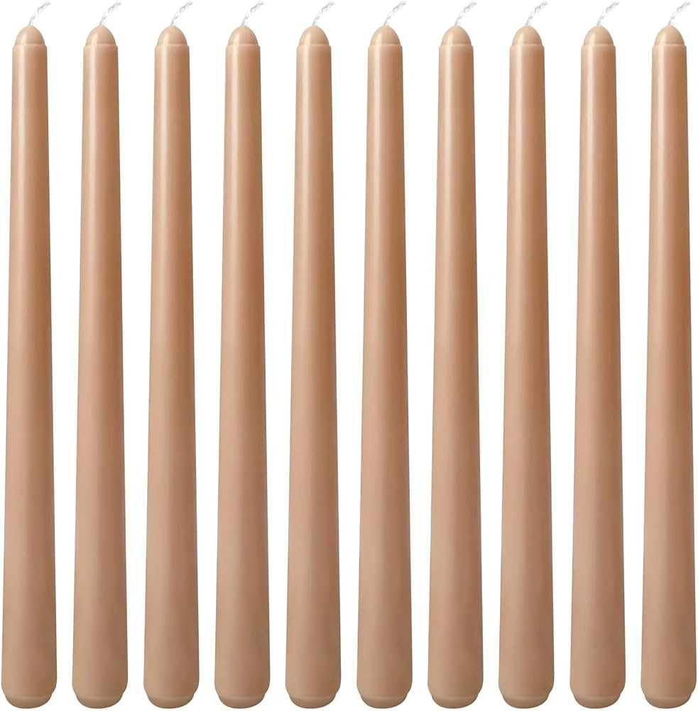 Velas cónicas ligeras de 10 pulgadas para decoración del hogar, paquete de 10 velas sin perfume... | Amazon (US)