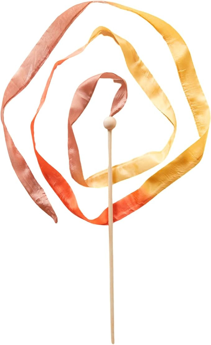 Sarah's Silks Boho Rainbow Streamer - 8' Long Ribbon Wand for Kids, Pretend Play, Dance, Baton St... | Amazon (US)