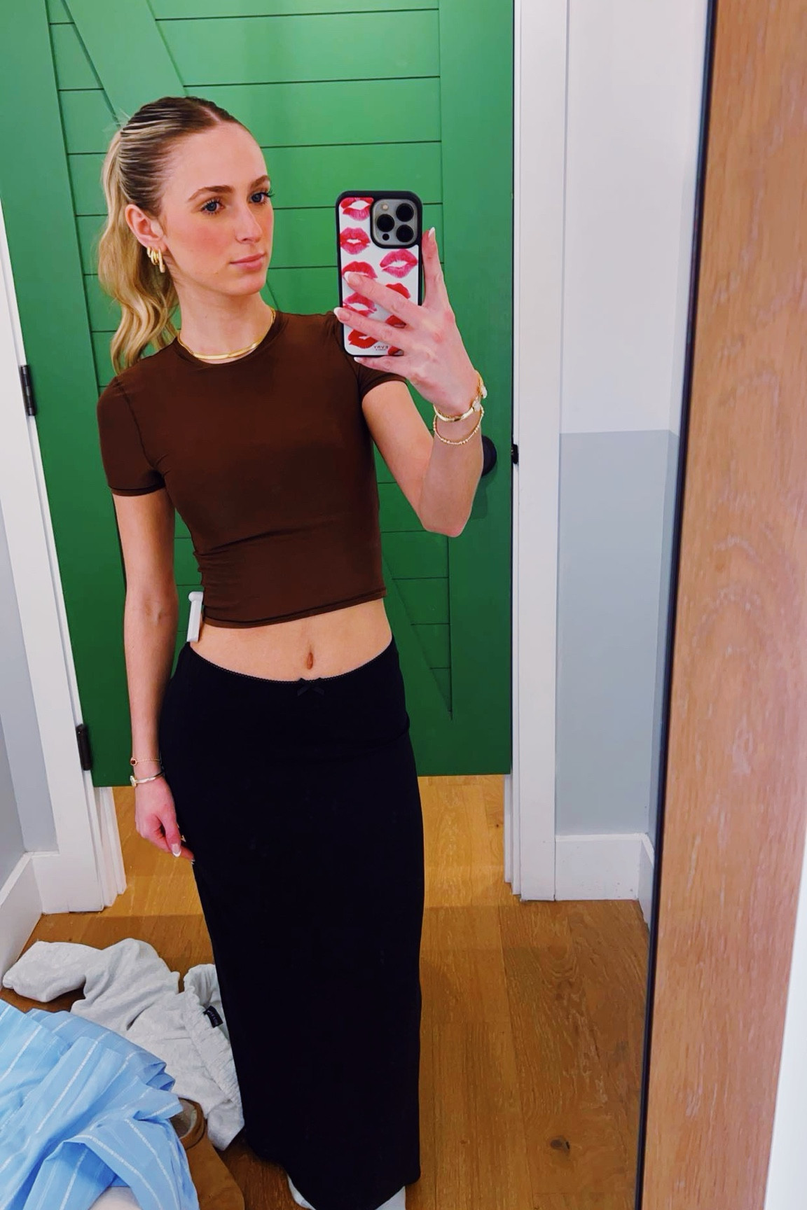 LOVE this outfit 
Xs-shirt 
Xs-skirt 
Aerie finale sale of the year!

#LTKSeasonal #LTKGiftGuide #LTKSaleAlert