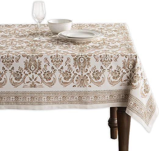 Maison d' Hermine Table Cloths 100% Cotton 60 Inch x 90 Inch Decorative Washable Rectangle Tablec... | Amazon (US)