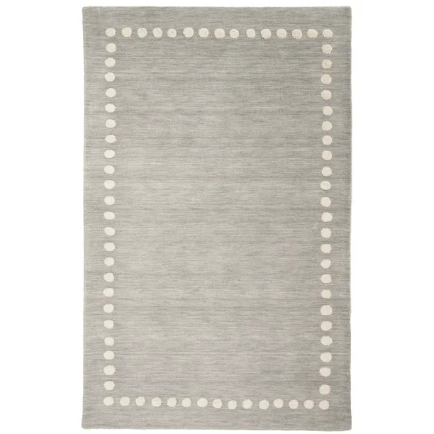 SAFAVIEH Kids Fiona Solid Bordered Wool Area Rug, Grey, 8' x 10' | Walmart (US)