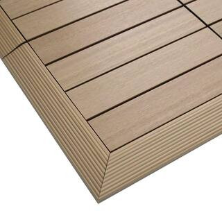 NewTechWood 1/6 ft. x 1 ft. Quick Deck Composite Deck Tile Outside Corner Fascia in Canadian Maple ( | The Home Depot