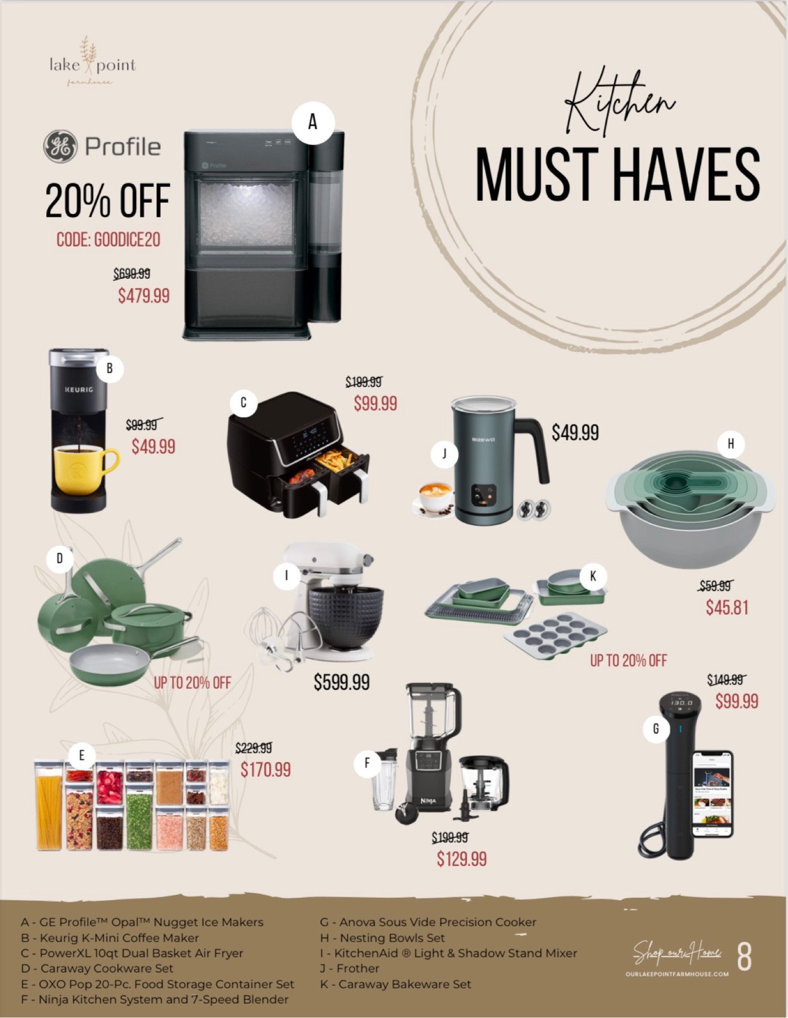 8 | Kitchen Must Haves

Welcome to Our Lake Point Farmhouse’s Holiday Gift Guide! Here you can find the best sales and holiday gift finds this year! 

Make your kitchen a brighter place with some of these fun gadgets!

#LTKhome #LTKCyberweek #LTKGiftGuide