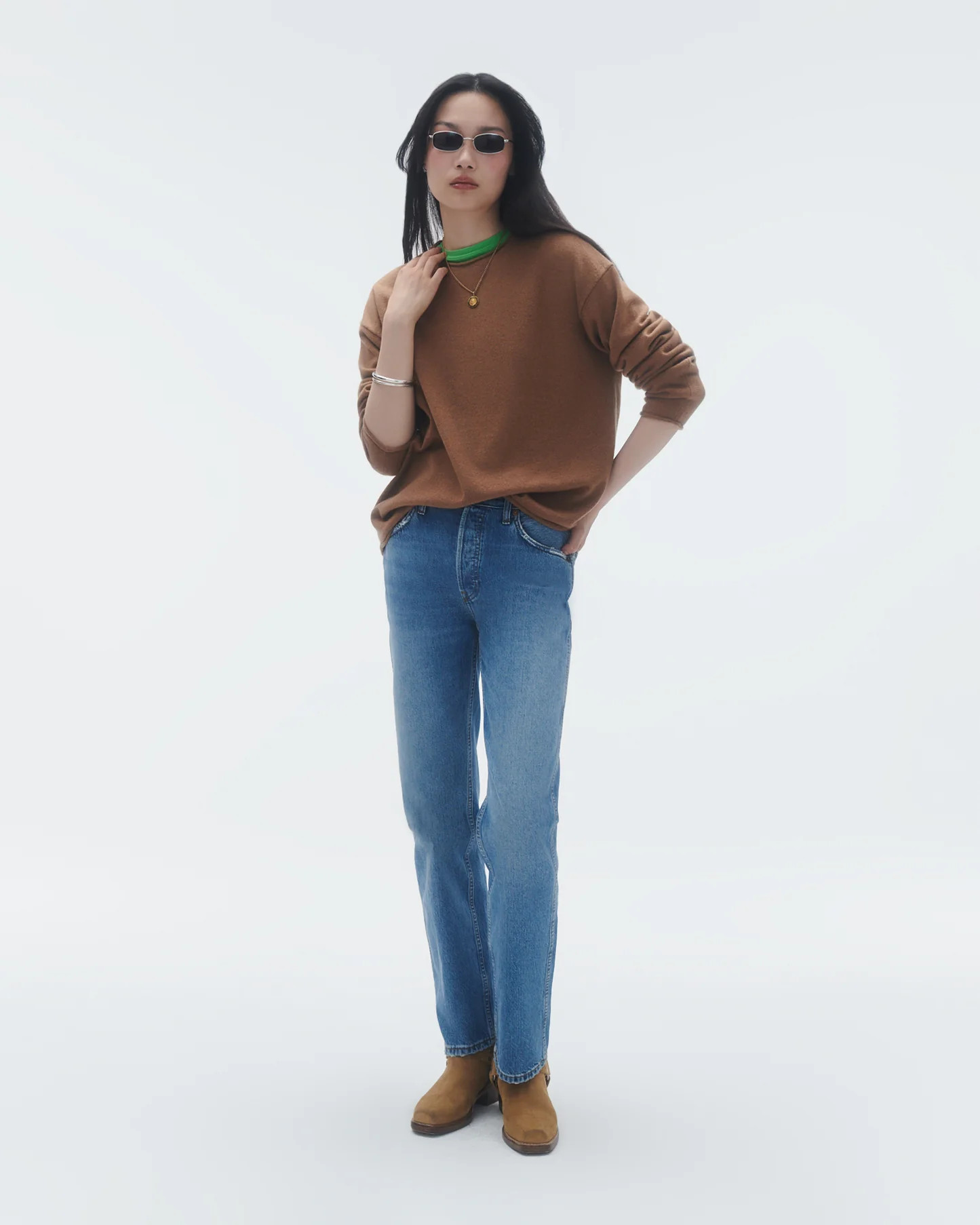 Oversized Crew - Almond | Guest In Residence