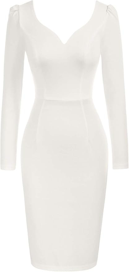 GRACE KARIN Women Sleeveless Deep V Neck Casual Cocktail Pencil Dress | Amazon (US)