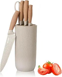 Knife Set, Wiztoynia 6-Piece Khaki Kitchen Knife Set for Home, Anti-Rust Non-stick Stainless Stee... | Amazon (US)