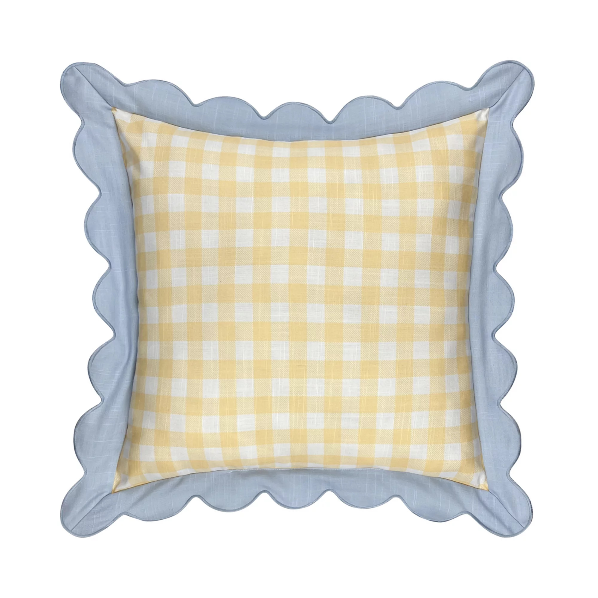Celebrate Together™ Easter Yellow Gingham Scallop Pillow | Kohl's