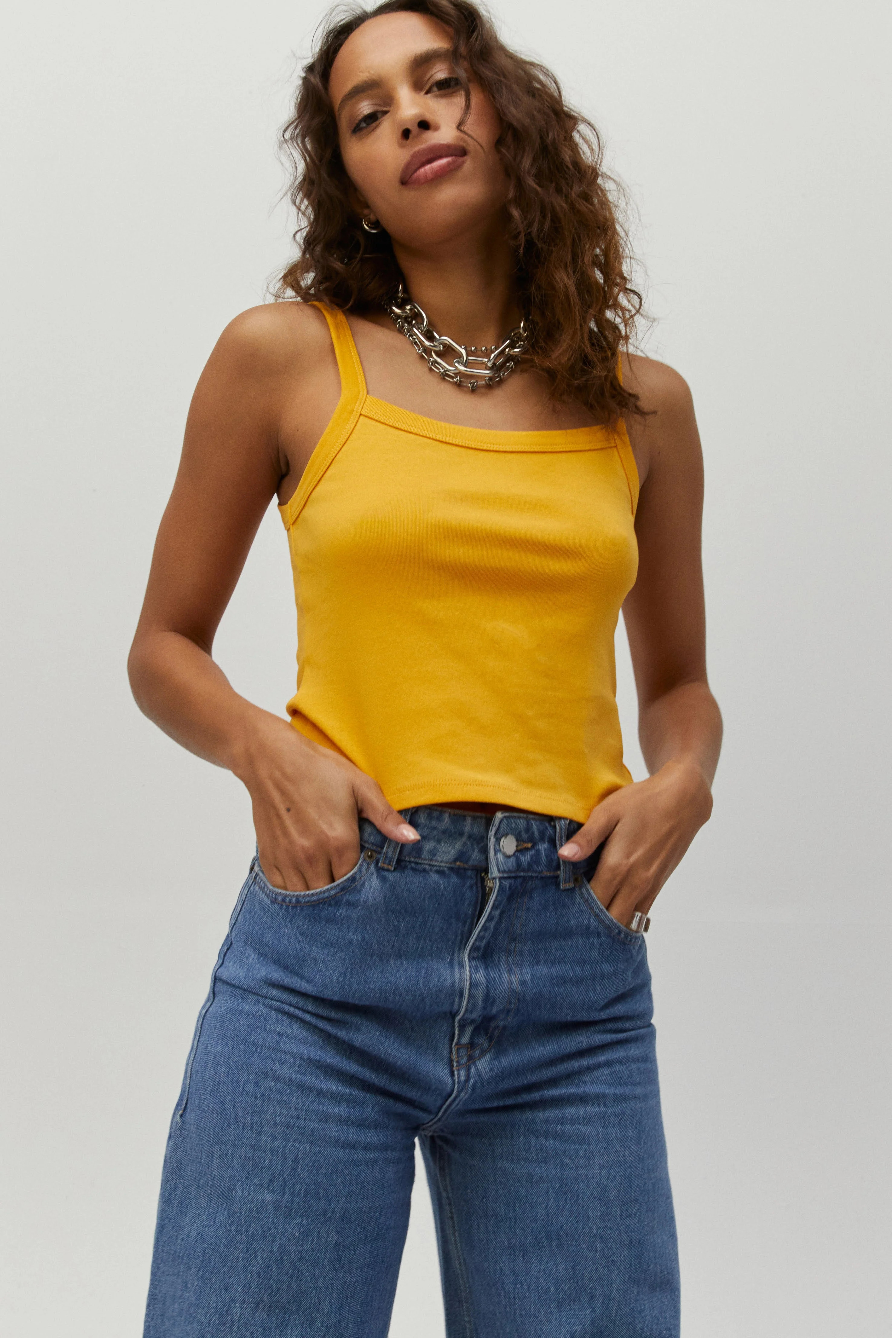 Solid Sporty Tank in Mango | Daydreamer