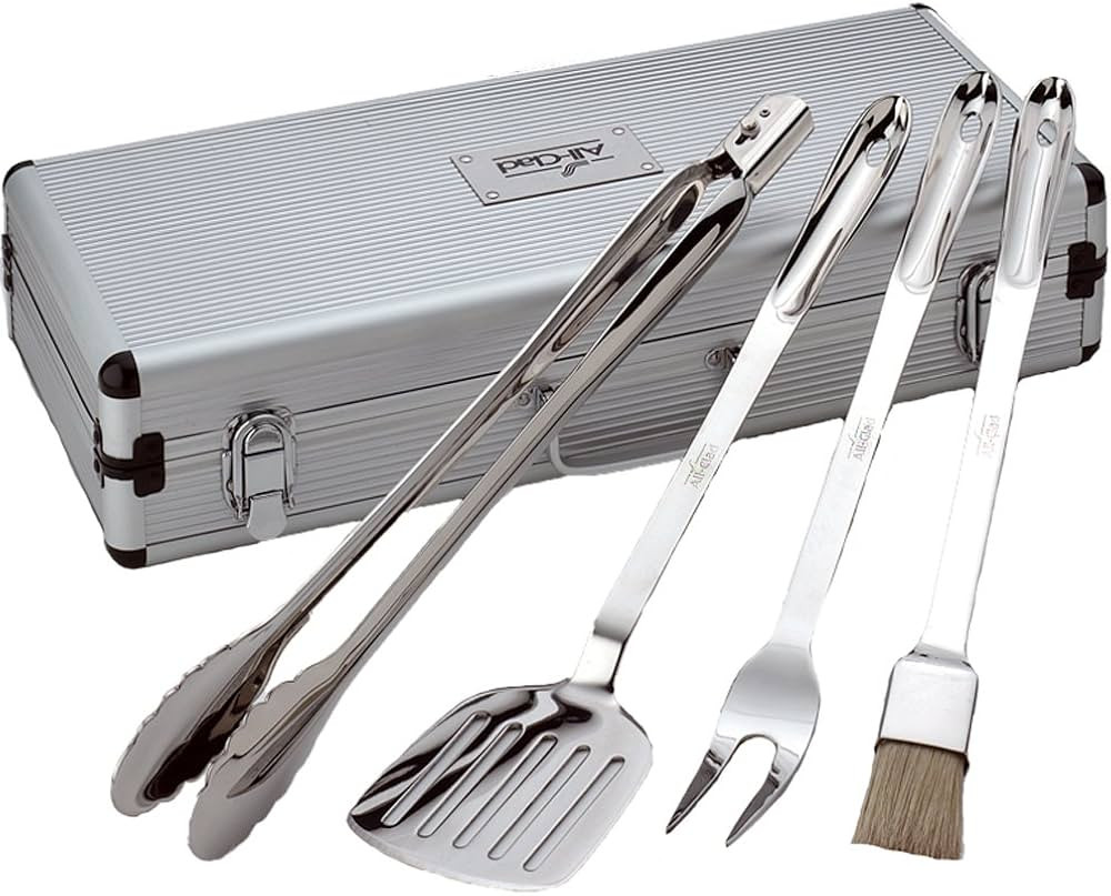 All-Clad Professional Tools with Case Stainless Steel BBQ Tool Set 4 Piece Pots and Pans, Cookwar... | Amazon (US)