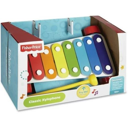 Fisher-Price Classic Xylophone Tapping the Keys Helps Foster Fine Motor Skills - Standing and Pull S | Walmart (US)