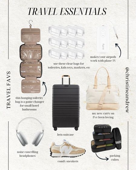 My travel day essentials ✈️

Travel essentials; travel necessities; packing cubes; beis suitcase; carryon suitcase; beis carryon; makeup travel bag; travel toiletry bag; vacation; apple headphones; new balance sneakers; travel; Christine Andrew 

#LTKfindsunder50 #LTKtravel