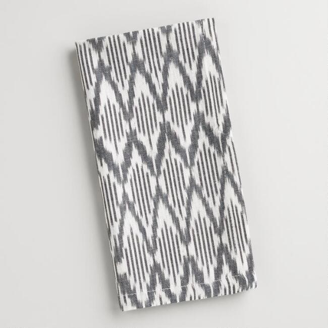 Black and White Ikat Napkins Set of 4 | World Market