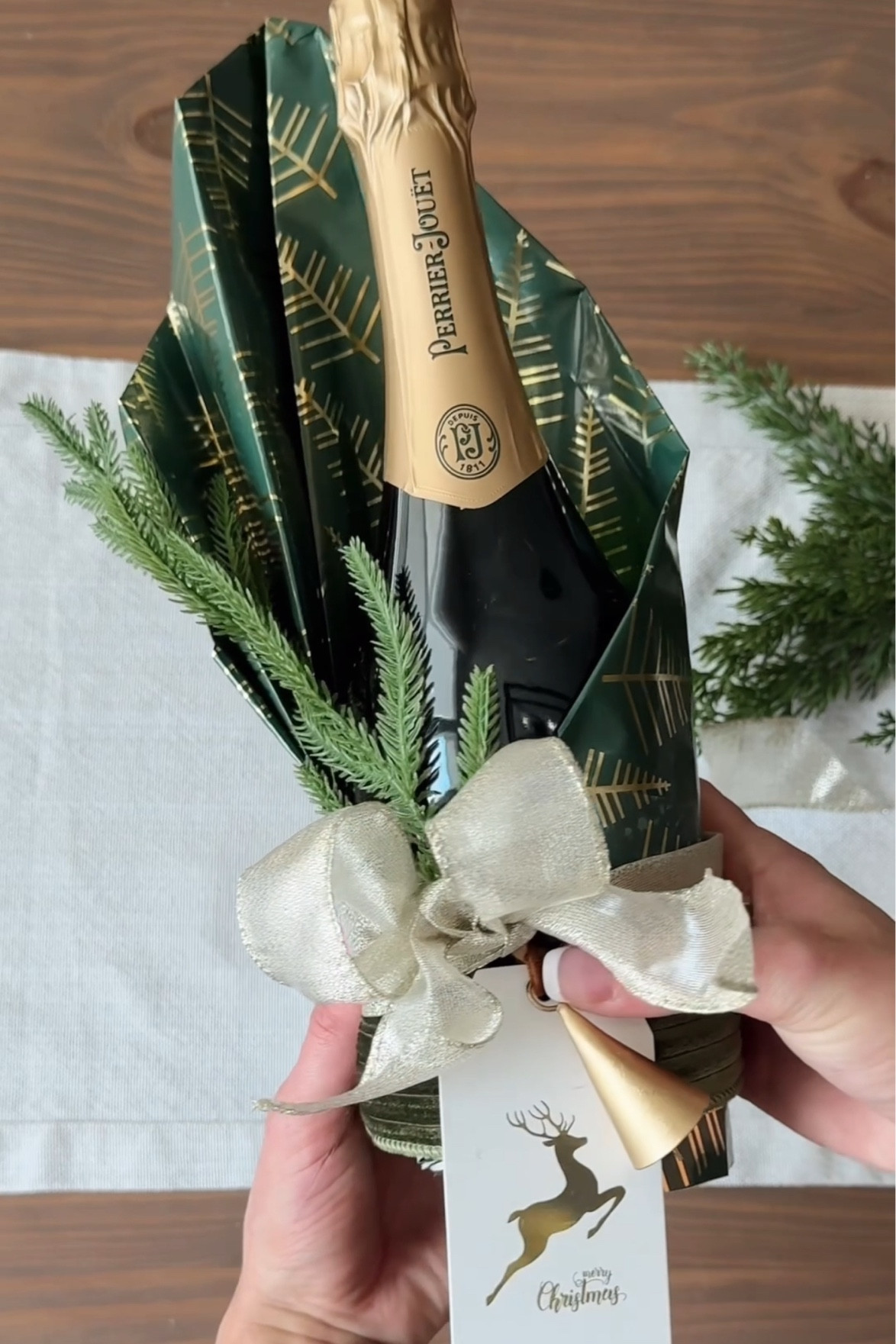 Festive and beautiful way to wrap wine and champagne! 🍷🍾

Gift wrapping, wired ribbon, hostess gifts, Christmas presents, wrapping ideas, festive gifts, wine bottles gifting 

#LTKSeasonal #LTKHoliday #LTKGiftGuide