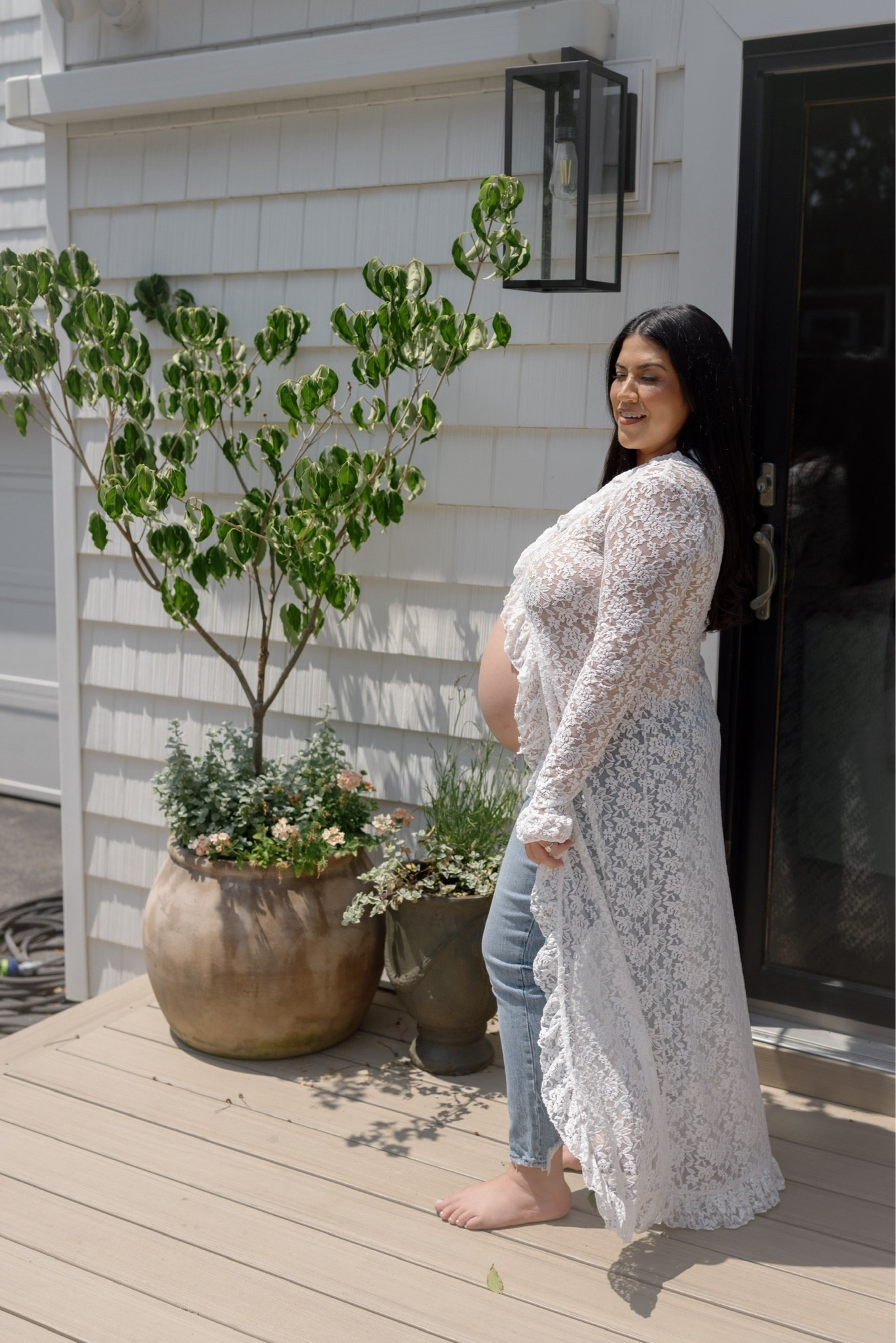 Maternity photos outfit inspo, love this $100 top! Also comes in black

#LTKootd #LTKBaby #LTKBump