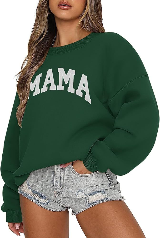 LOMON Crewneck Sweatshirt for Women Casual Oversized Pullover Hoodies Long Sleeve Fleece Tops Swe... | Amazon (US)